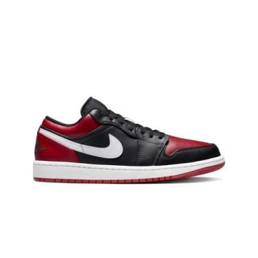 Imagem de Nike T nis masculino Air Jordan 1 Low bico alternativo 553558 066, Branco/preto, 9
