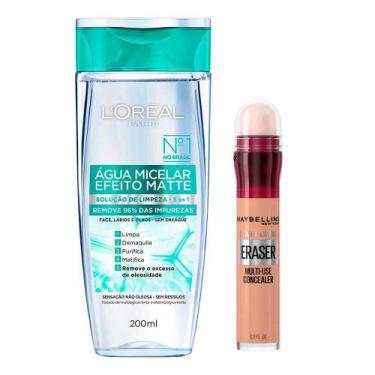 Imagem de LOréal Paris + Maybelline Kit - Água Micelar Efeito Matte + Corretivo 