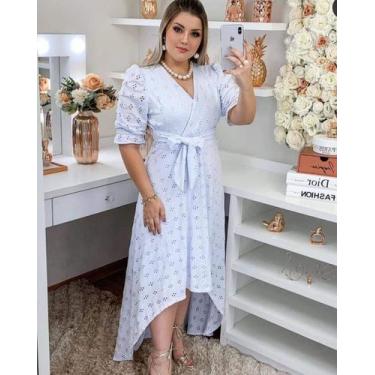 Imagem de Vestido Mullet Feminino Confortável Discreto Elegante Com Decote Calda