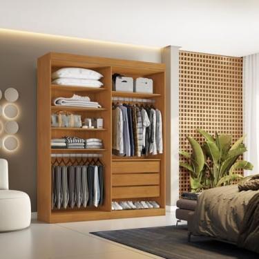 Imagem de Closet Casal sem Portas 3 Gavetas Caribe Cinamomo