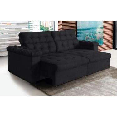 Imagem de Sofá New Austrália 2 metros Retratil e Reclinavel Suede com molas Sofá