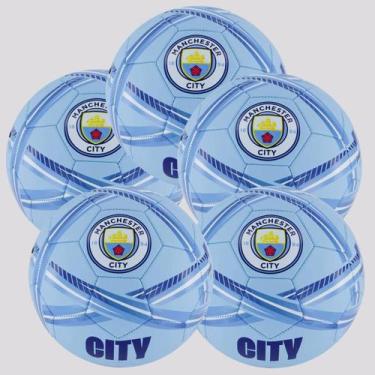 Imagem de Kit 5 Bolas Machester City Estádios Campo Azul - Sportcom, 05