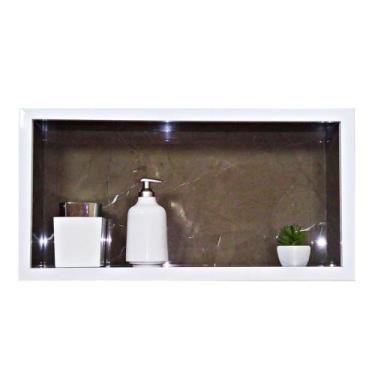 Imagem de Nicho Para Banheiro - Porcelanato Madeira 60x30x10 Cm - PHZ, Bronze