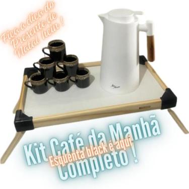 Imagem de Kit Café da Manhã Garrafa Térmica na Bandeja Tramontina com Xícaras Cr