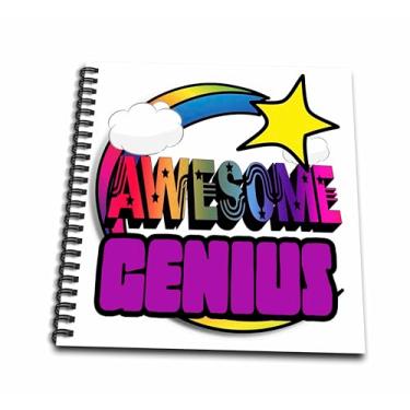 Imagem de 3dRose Livro de desenho gênio incrível arco-íris estrela cadente, 20,32 x 20,32 cm (db_201305_1)