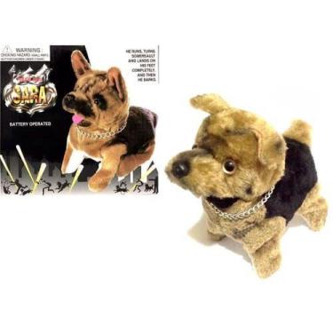 Imagem de Brinquedo Cachorro Anda Pula Senta Sozinho Dog Policial - TOYS