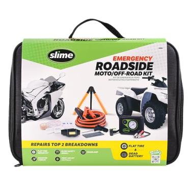 Imagem de Slime 50161 Kit de emergência na estrada com reparo de pneus planos e cabos de reforço para moto/off-road
