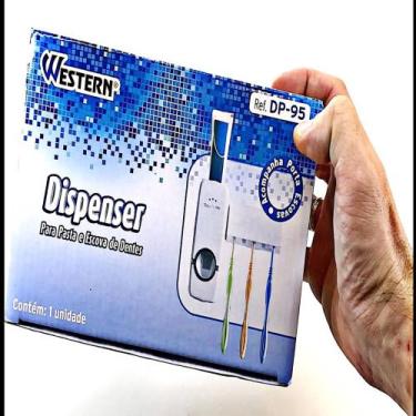 Imagem de Dispenser Aplicador Pasta Dente Creme Dental Escovas Suporte - WESTERN