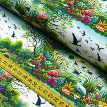 Imagem de Tecido Estampado Para Patchwork - Landscape : Pantanal  (0,50x1,40) - 