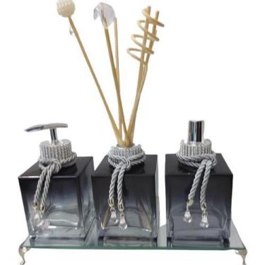 Imagem de Kit Lavabo Porta Sabonete Difusor Home Spray Bandeja Luxo Acessórios p