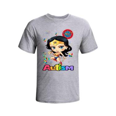 Imagem de Camiseta adulto infantil autista autismo mulher maravilha - Dogs, Cinz