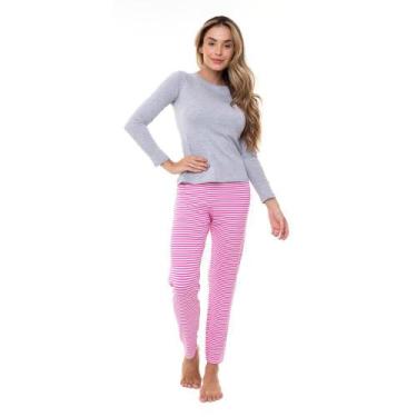Imagem de Pijama Longo Feminino E-Pijama By Sepie 5116/LS223 Viscolycra - Pink S