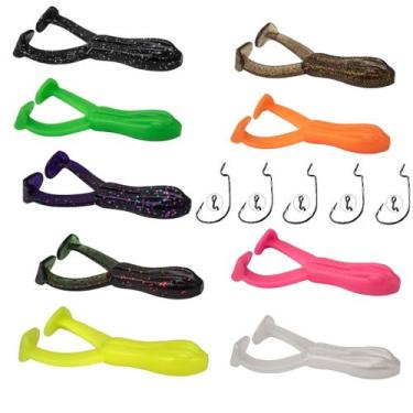 Imagem de Kit 9 Isca Artificial Soft Frog Sapo 7,5cm Sinking + 5 Anzol Offset 2/