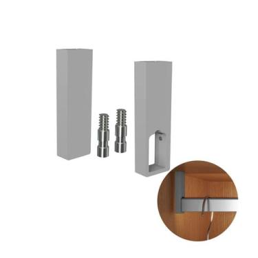 Imagem de Suporte Topo Lateral Em Cromo Acetinado Para Cabideiro Cintre Rometal,