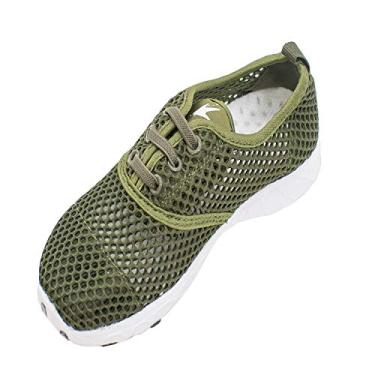 Imagem de FROGG TOGGS Sapato esportivo masculino Skipper Drenagem de água de secagem rápida, Verde musgo, 11 Big Kid