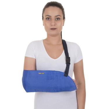 Imagem de Tipoia Para Braço Sacolinha Em Naylon Bilateral Azul - Artipé, P