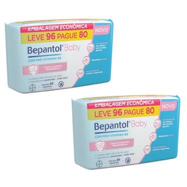 Imagem de Bepantol Baby lenço c/2x96 Sem Perfume corante conservantes hidratalça