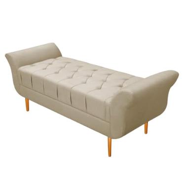 Imagem de Recamier Estofado Ari 140 cm Casal Corano Bege - Amarena Móveis
