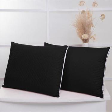 Imagem de Kit 02 Porta Travesseiro Matelado 400 Fios 70cm x 50cm Cores Lisas - V