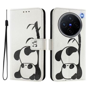 Imagem de Capa carteira para vivo X200 Pro, 3 compartimentos para cartão, 1 compartimento para dinheiro, capa flip de couro PU com padrão fofo, capa com fivela magnética à prova de choque, compatível com sem