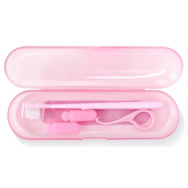 Imagem de Kit de cuidados ortodônticos para usuários Invisalign – Escova de dentes em forma de V, 2 Chewies aromatizados, ferramenta de remoção de alinhador, estojo de retenção respirável – Conjunto de limpeza