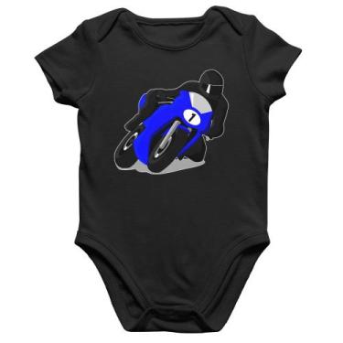 Imagem de Body Bebê Algodão Moto Corrida - Foca na Moda, Preto, M
