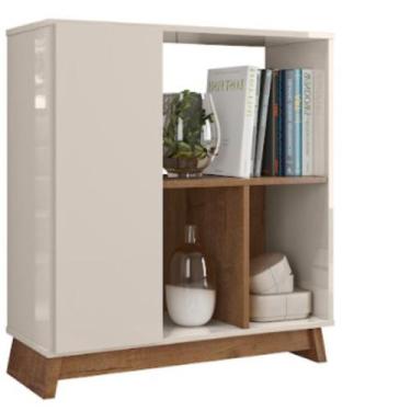 Imagem de Buffet monet 77 cm de largura madero off white/ madero canela - Villag