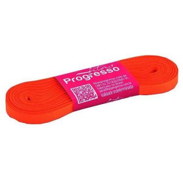 Imagem de Fita Gorgurão Progresso 7mm nº1 - 10m Cor 278 Laranja Cítrico - 01 uni