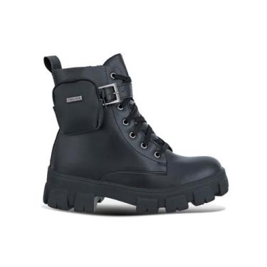 Imagem de Coturno Feminino Tratorado + Bolsinha Bag Lateral Removível - Ecommerc