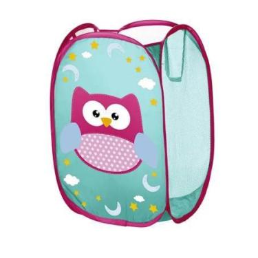 Imagem de Cesto Organizador Porta Treco Multiuso P/ Roupas Brinquedos Coruja Cor