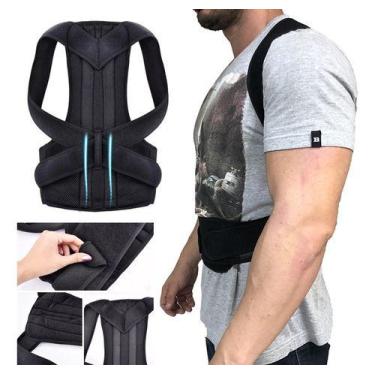 Imagem de 20cinta Colete P/ Coluna Corrigir Postura Hastes Aço Flexíve - Mr Vend