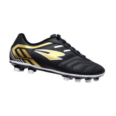 Imagem de Chuteira Masculino Campo Dray Foorcy Costurada Travas Fixas, 41, Preto