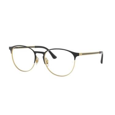 Imagem de Óculos de Grau Unissex Ray Ban RB6375 3051 53 Metal Preta