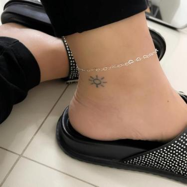 Imagem de Tornozeleira Corações de Prata 925 - Gioh Joias