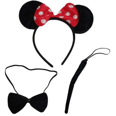 Imagem de Kit Minnie com Tiara Gravata e Rabo