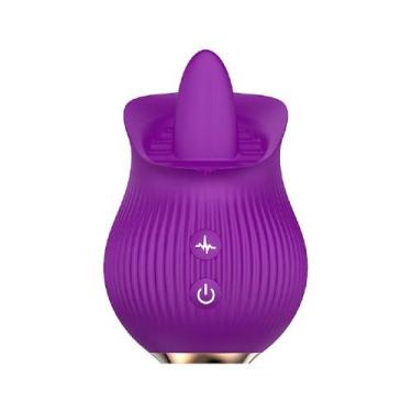 Imagem de Vibrador Feminino Língua Flor Brinquedos Erótico Estimulador de Clitór