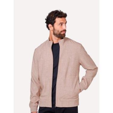 Imagem de Jaqueta Dudalina Masculina Bomber Alfaiataria Cáqui Mescla-Masculino