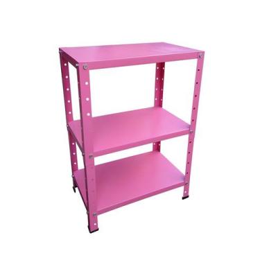 Imagem de Estante de Aço Mini com 3 Prateleiras 45x27cm 45kg Coluna Bipartida Pa