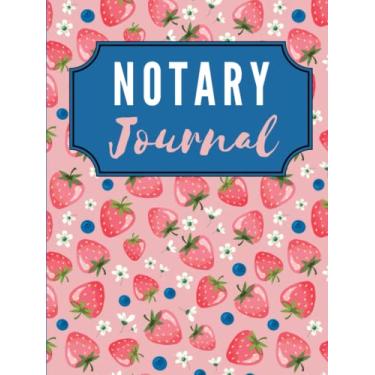 Imagem de Hardcover Notary Journal: 8.5x11 Large Notarial Logbook/With 200 Numbered Pages - Two Record Logs Per Page / 400 Records/Fun Pink Red Blue ... Pattern/Ledger Book Gift For Signing Agents