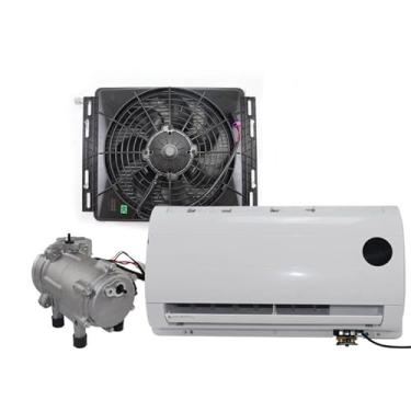 Imagem de 12v 2kw 24v 2.5kw refrigerador dc fonte de alimentação caminhão pesado turbo inversor compressor carro elétrico rv ônibus estacionamento ar condicionado(DC12V)