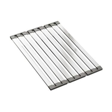 Imagem de WeiLaiKeQi Pia de secagem rack grade dobrável para a pia dobrável acessórios pia da cozinha gadget pia esteira para panelas apartamento frutas, Comprimento 45cm
