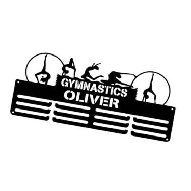 Imagem de IEUDNS Expositor de medalhas, suporte para medalhas para prêmios esportivos, fácil de instalar, suporte para exibição de fitas de prêmios, suporte de, Ginástica