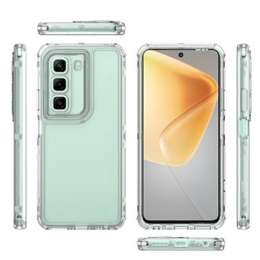 Imagem de Elubugod Compatível com Infinix Hot 50 4G, capa protetora anti-queda e absorção de choque 3 em 1 compatível com Infinix Hot 50 4G X6882 capa transparente