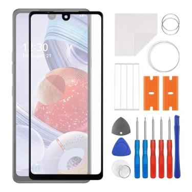 Imagem de SWARK Substituição da lente do painel externo de vidro frontal + OCA compatível com LG Stylo 6 [6,8 polegadas] (sem tela LCD e digitalizador de toque) com kit de reparo
