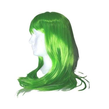 Imagem de Peruca Longa Sintética Verde 60 Cm Cosplay