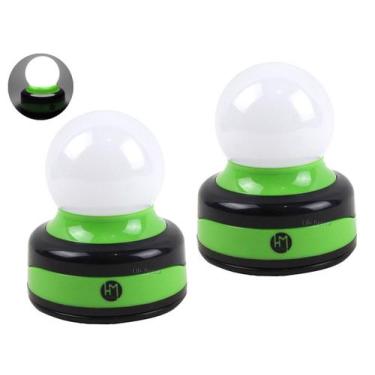 Imagem de Kit 2 Lamparina Abajur de LED HM Com Imã / Alça - Várias Cores, Verde