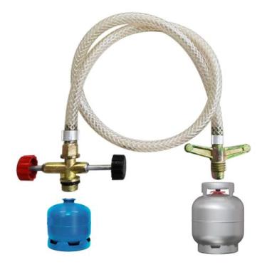 Imagem de Mangueira Transferidor De Botijão 13kg Para 2kg (p13 P/ P2) - MAX CHAM