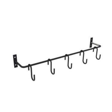 Imagem de Barra de Utensílios para Cozinha para Parede - Preto - D'ELFOS, Preto