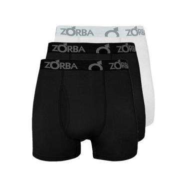 Imagem de Kit com 3 Cuecas Boxer com Abertura Zorba 848 Colorido, Preto, G