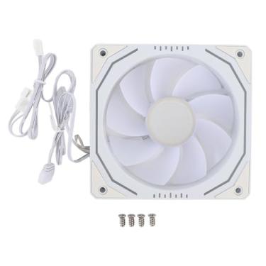 Imagem de Cooler da CPU, 120mm 3 Pinos PWM Fan, 800-1800 RPM Velocidade Ajustável, Refrigerador de Ar da CPU ARGB, Ventilador de Resfriamento da CPU, Ventilador de CPU, (Lâminas reversas)